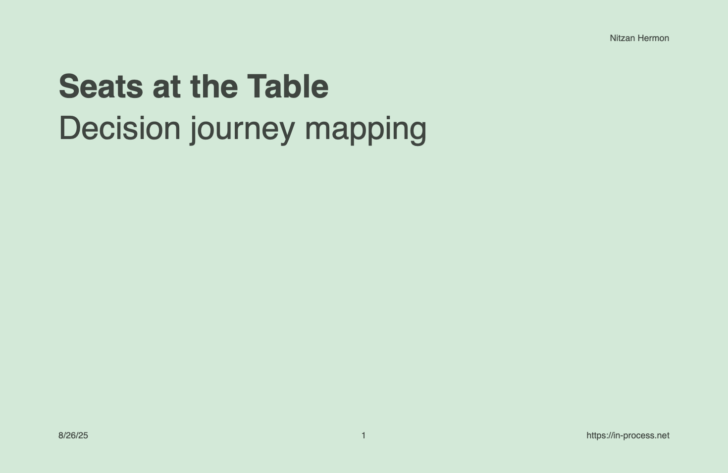 Seats at the Table
